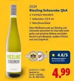 Lidl Riesling Scheurebe QbA Angebot