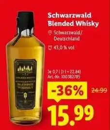 Lidl Schwarzwald Blended Whisky Angebot