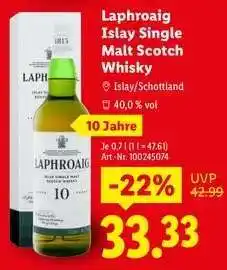Lidl LAPHROAIG Islay Single Malt Scotch Whisky Angebot