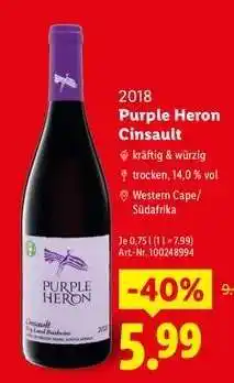 Lidl Purple Heron Cinsault Angebot