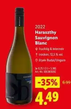 Lidl Haraszthy Sauvignon Blanc Angebot