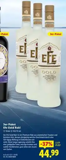 Lidl Efe Gold Raki Angebot