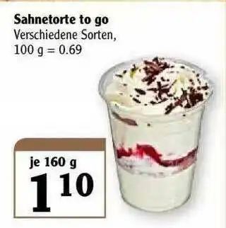 Globus Sahnetorte To Go Angebot