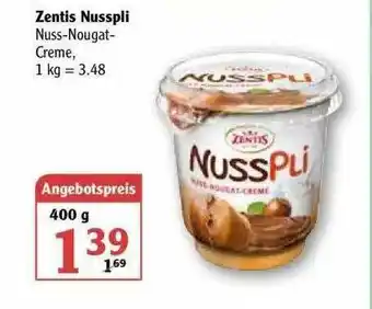 Globus Zentis Nusspli Angebot