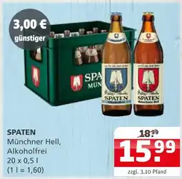 Getränke Quelle Spaten münchner hell, alkoholfrei Angebot