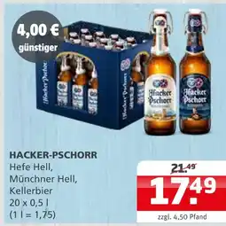 Getränke Quelle Hacker-pschorr hefe hell, münchner hell, kellerbier Angebot