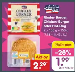 Netto Marken-Discount American style rinder-burger Angebot