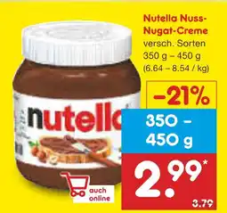 Netto Marken-Discount Nutella nuss-nugat-creme Angebot