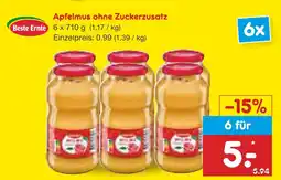 Netto Marken-Discount Beste ernte apfelmus ohne zuckerzusatz Angebot