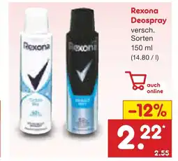 Netto Marken-Discount Rexona deospray Angebot
