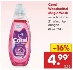 Netto Marken-Discount Coral waschmittel magic wash Angebot