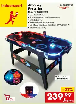 Netto Marken-Discount Carromco airhockey fire vs. ice Angebot