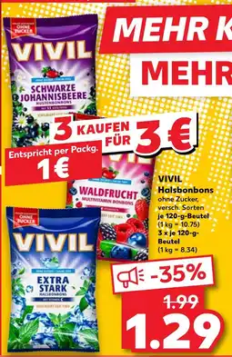 Kaufland Vivil schwarze johannisbeere halsbonbons Angebot