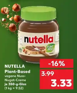 Kaufland Nutella plant-based vegane nuss-nougat-creme Angebot