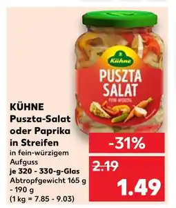 Kaufland Kühne puszta-salat oder paprika in streifen Angebot