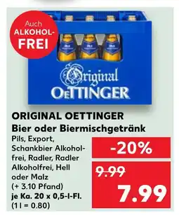 Kaufland Original oettinger bier pils Angebot