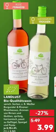 Kaufland Landlust spätburgunder dornfelder rosé Angebot
