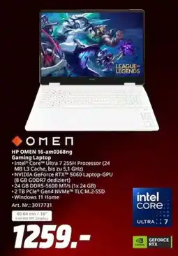 MediaMarkt HP Gaming Laptop OMEN 16-am0368ng Angebot