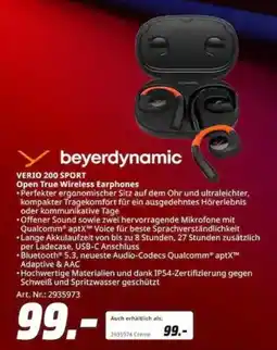 MediaMarkt beyerdynamic Open True Wireless Earphones VERIO 200 SPORT Angebot