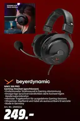 MediaMarkt beyerdynamic Gaming-Headset (geschlossen) MMX 300 PRO Angebot