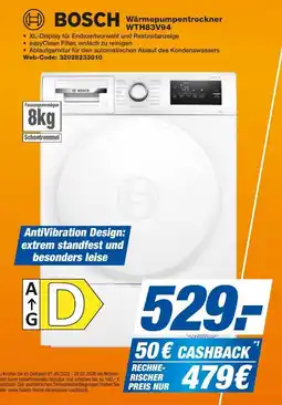 expert Techno Land BOSCH Wärmepumpentrockner WTH83V94 Angebot