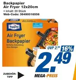expert Techno Land Toppits Backpapier Air Fryer 12x20cm Angebot