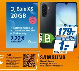 expert Techno Land SAMSUNG Smartphone Galaxy A17 5G + O₂ Blue XS 20GB Angebot
