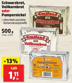 Thomas Philipps Schwarzbrot, Vollkornbrot oder Pumpernickel Angebot