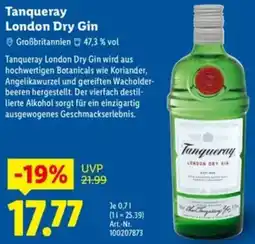 Lidl Tanqueray London Dry Gin Angebot