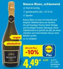 Lidl Nozeco Blanc, schäumend Angebot