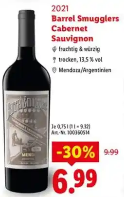 Lidl 2021 Barrel Smugglers Cabernet Sauvignon Angebot