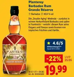 Lidl Planteray Barbados Rum Grande Réserve Angebot