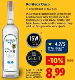 Lidl Korifeos Ouzo Angebot