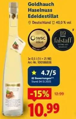 Lidl Goldhauch Haselnuss Edeldestillat Angebot