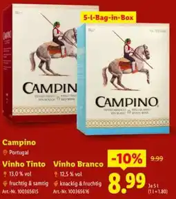 Lidl Campino Vinho Tinto oder Vinho Branco Angebot