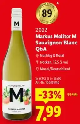 Lidl 2022 Markus Molitor M Sauvignon Blanc QbA Angebot