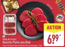 Aldi Nord MEINE METZGEREI Raclette-Platte vom Rind Angebot