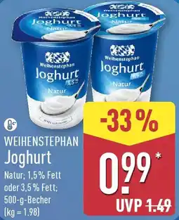 Aldi Nord WEIHENSTEPHAN Joghurt Angebot