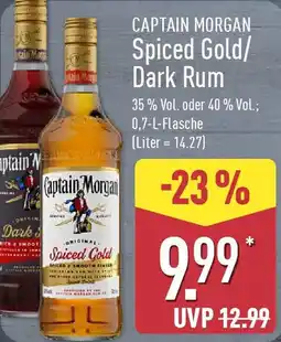 Aldi Nord CAPTAIN MORGAN Spiced Gold/ Dark Rum Angebot