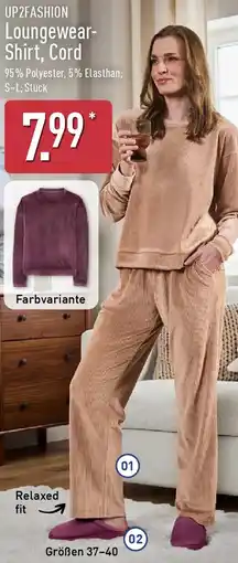 Aldi Nord UP2FASHION Loungewear Shirt, Cord Angebot