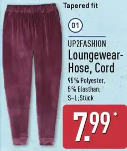Aldi Nord UP2FASHION Loungewear Hose, Cord Angebot