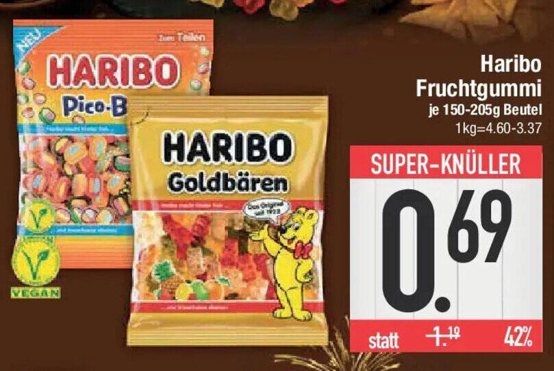 Haribo Normal Haribo Fruchtgummi 150-205 g Angebot bei E-Center