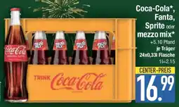 E-Center Coca-Cola, Fanta, Sprite oder mezzo mix Angebot