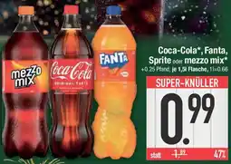E-Center Coca-Cola, Fanta, Sprite oder mezzo mix Angebot