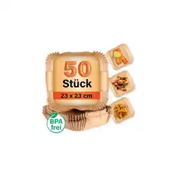 Netto Marken-Discount GOURMETmaxx Backpapier-Schalenfür Heißluft-Fritteusen 50er-Set 23x23x4,5cm braun Angebot
