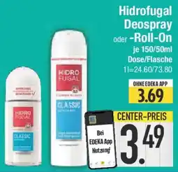 E-Center Hidrofugal Deospray oder Roll-On Angebot