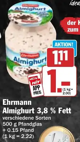 HIT Ehrmann Almighurt 3,8 % Fett Angebot