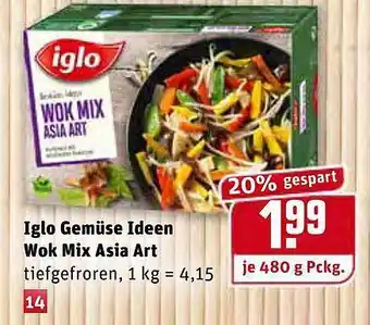 REWE Kaufpark Iglo Gemüse Ideen Wok Mix Asia Art Angebot