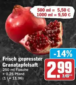 HIT Frisch gepresster Granatapfelsaft Angebot