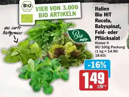 HIT Italien Bio HIT Rucola, Babyspinat, Feld- oder Pflücksalat Angebot